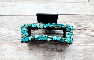 Turquoise Chip Hair Clip