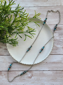 Turquoise and Chain Necklace