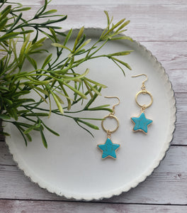 Howlite Star Earrings