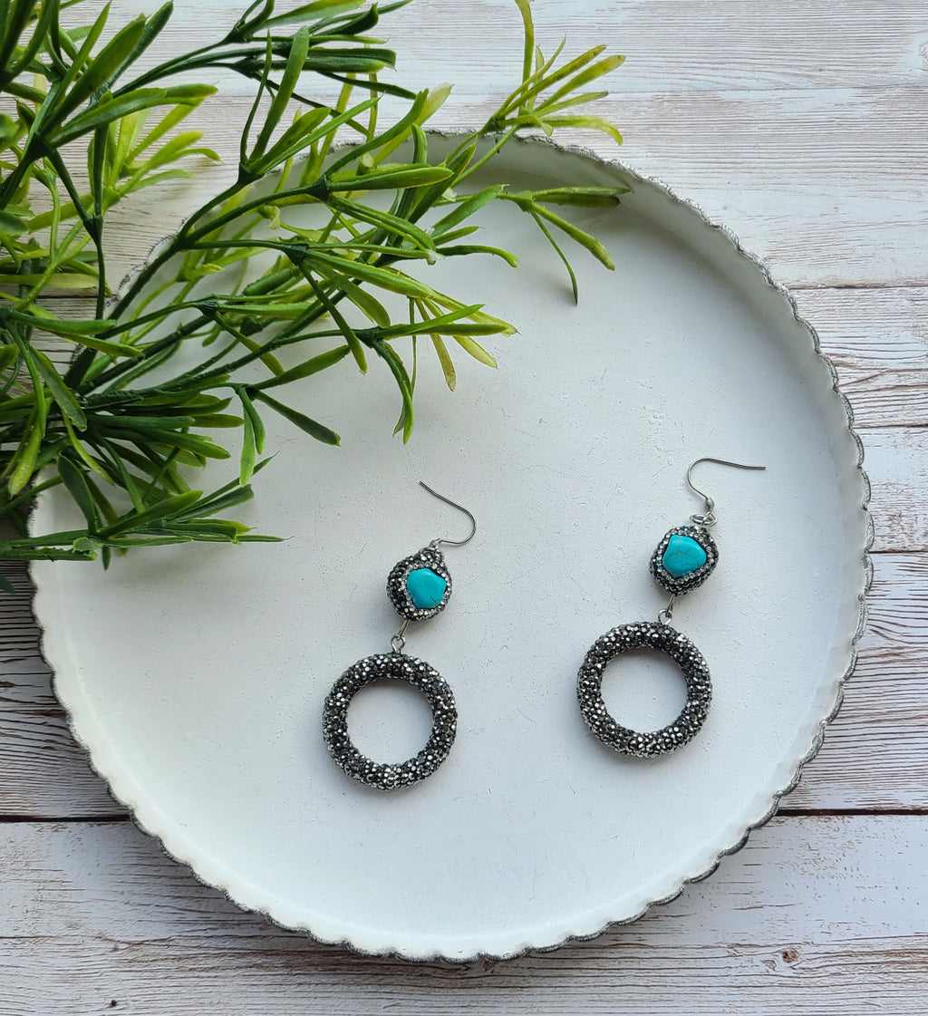 Turquoise Paved Hoops