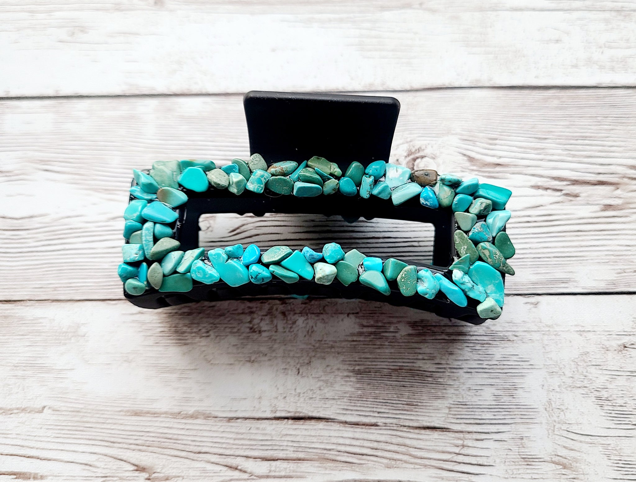 Turquoise Chip Hair Clip