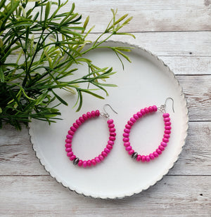 Pink Turquoise Earrings