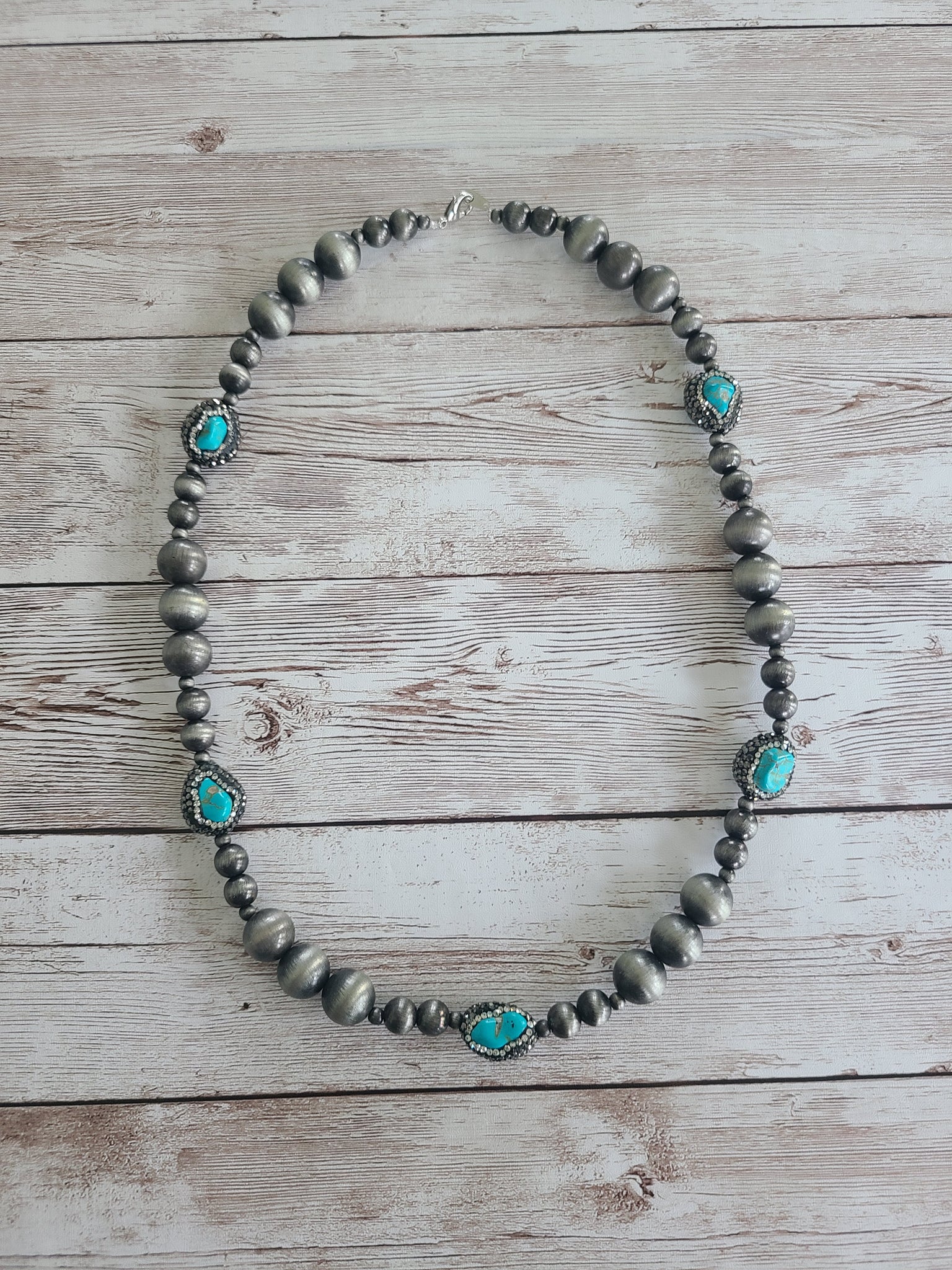 Paved Turquoise Necklace