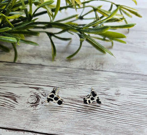 Acrylic Cow Earring Studs