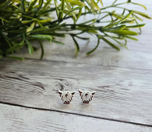 Highland Cow Earring Studs