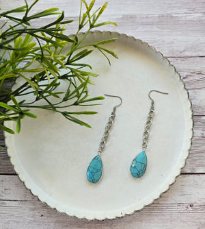 Howlite Turquoise Earrings