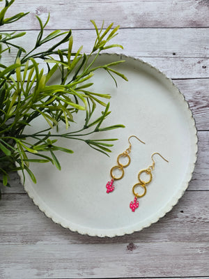 Pink Cactus Earrings