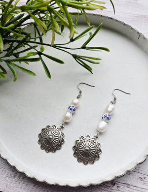 Floral Concho Earrings