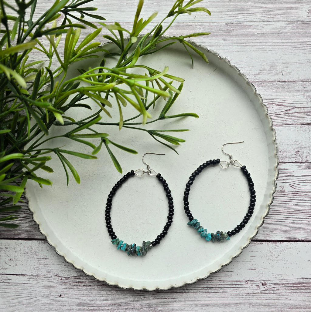 Turquoise Chip Earrings