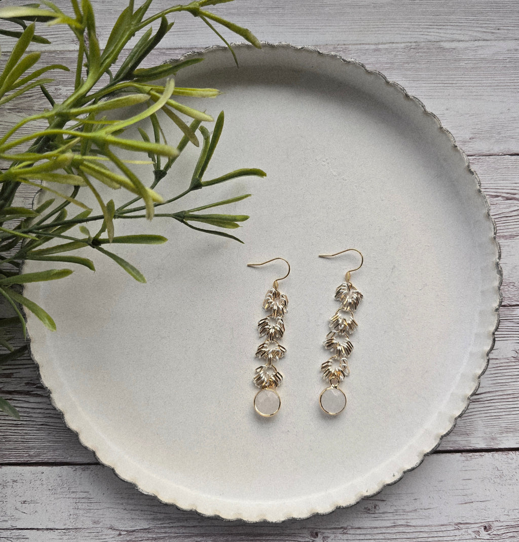 White Tassel Earrings