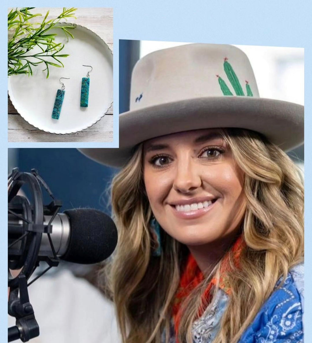 Natural Ocean Jasper Arch Earrings