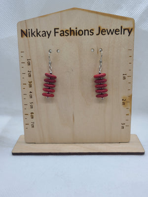 Red Howlite Earrings