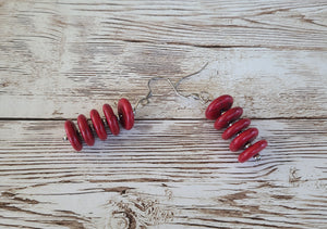 Red Howlite Earrings